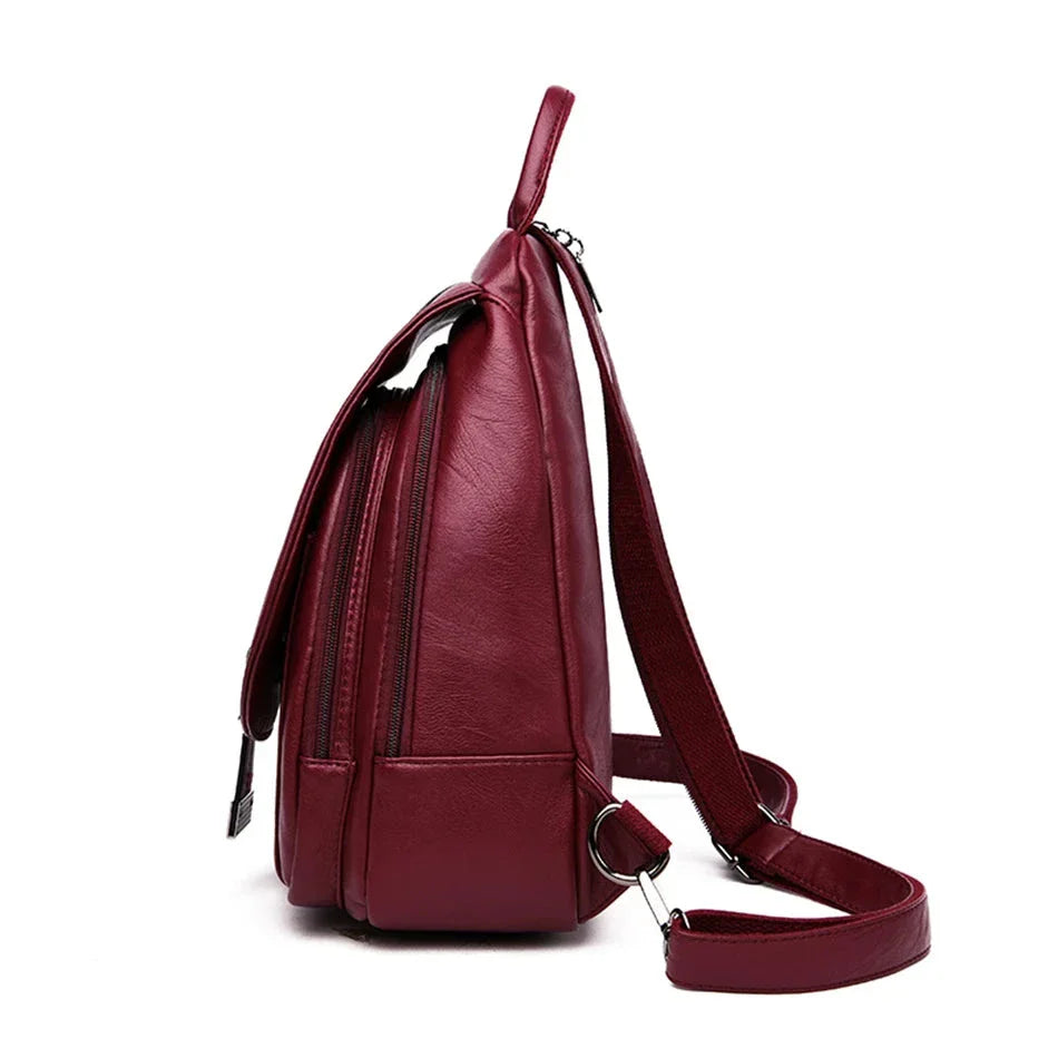 Multifunctional Women's Leather Backpack Allessa