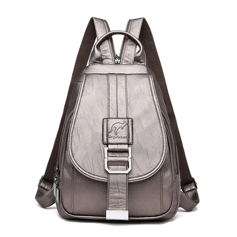 Multifunctional Women's Leather Backpack Allessa