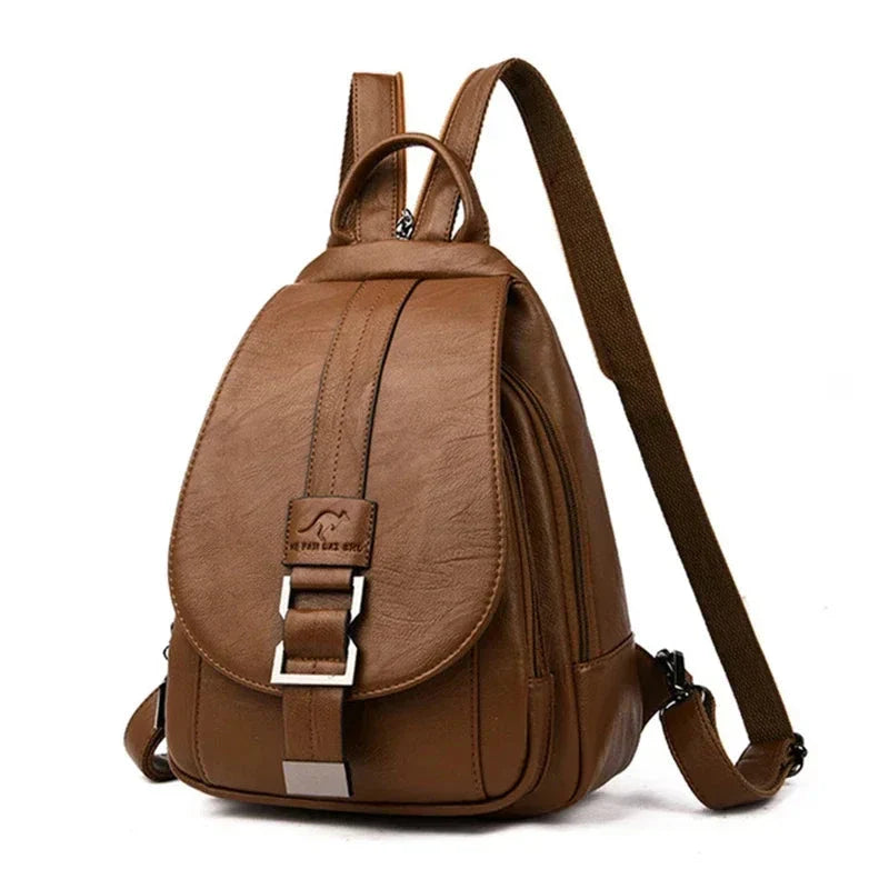 Multifunctional Women's Leather Backpack Allessa