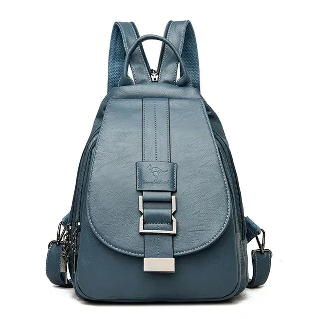 Multifunctional Women's Leather Backpack Allessa