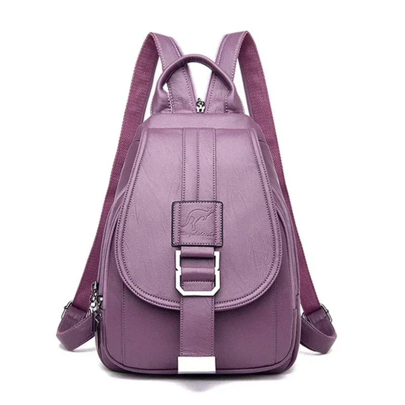 Multifunctional Women's Leather Backpack Allessa