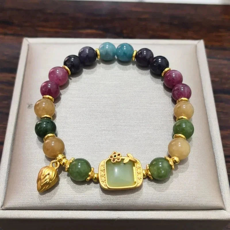 Mystic Earth – Multicolor Gemstone Bracelet for Women