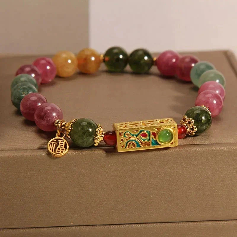 Mystic Earth – Multicolor Gemstone Bracelet for Women