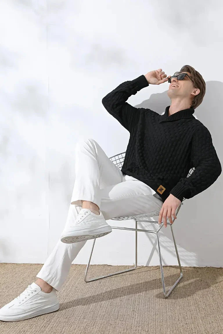Nordic Elegance Knitted Men's Sweater