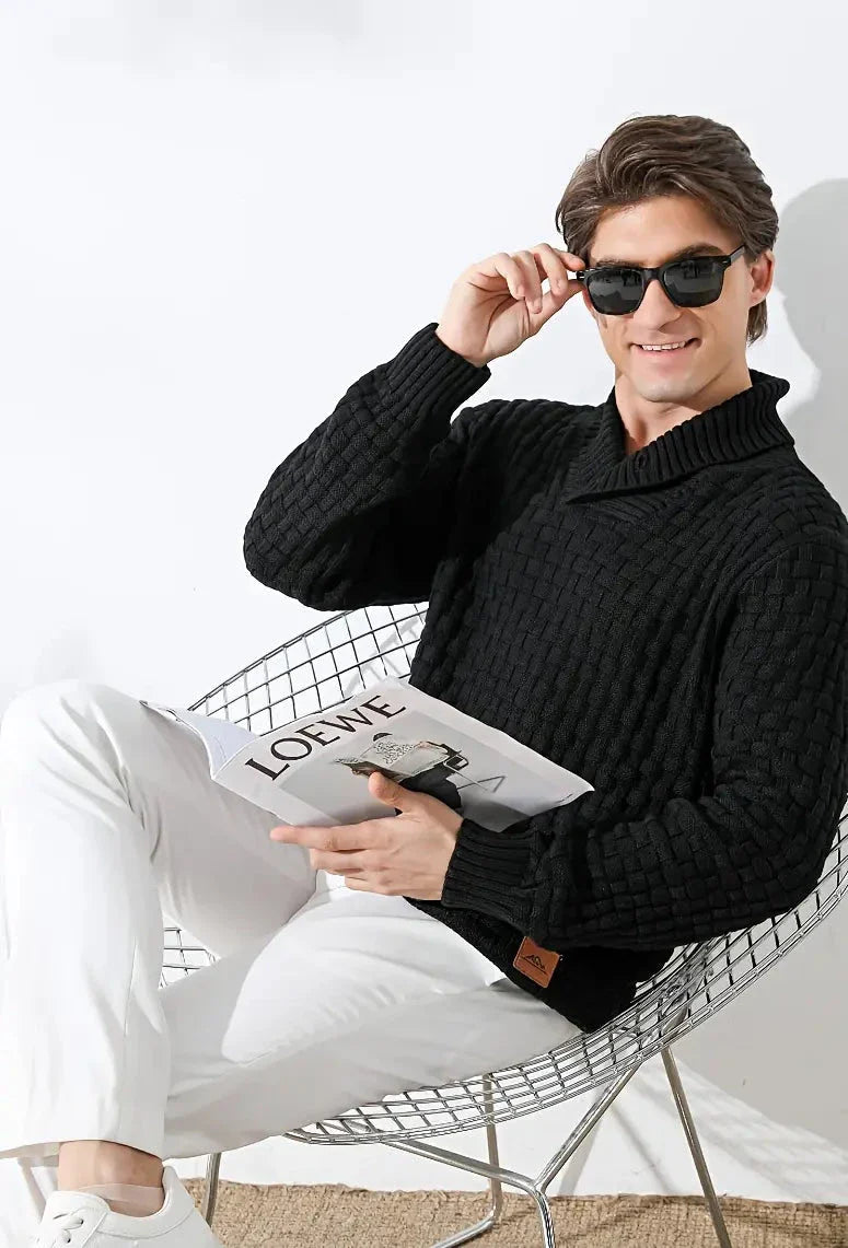 Nordic Elegance Knitted Men's Sweater