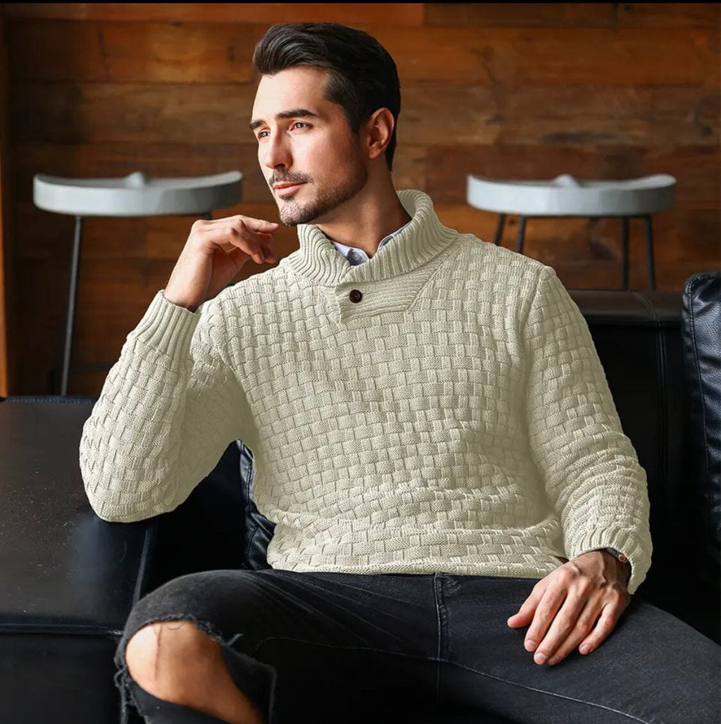Nordic Elegance Knitted Men's Sweater