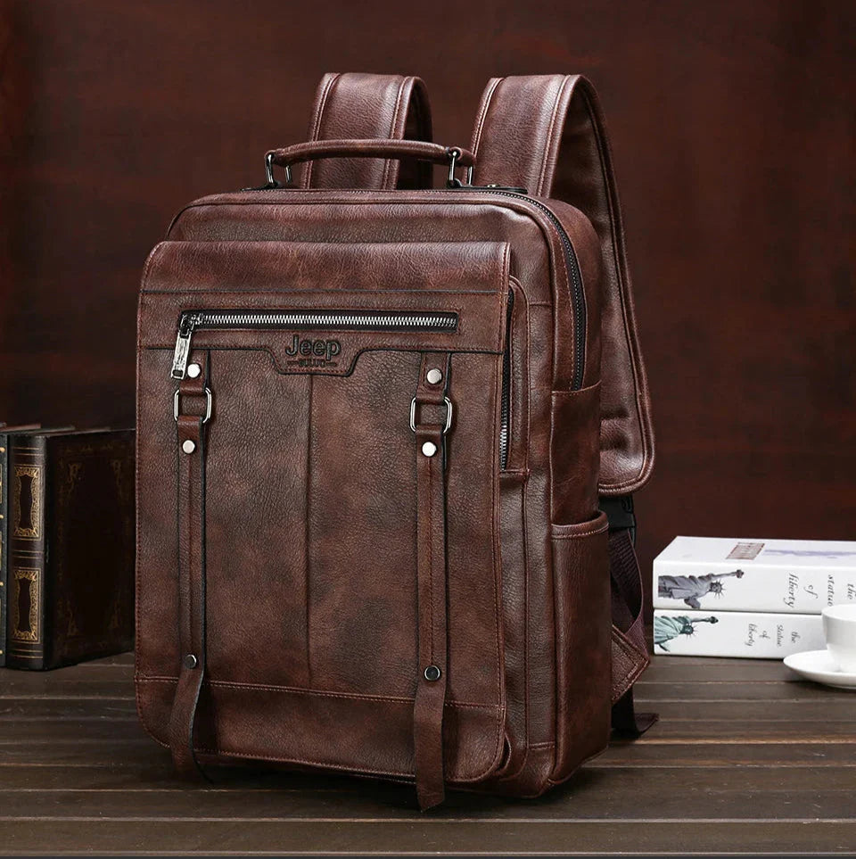 Premium Leather Backpack NomadTrail