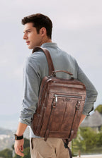 Premium Leather Backpack NomadTrail