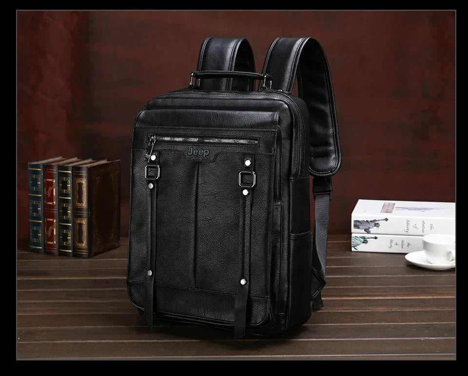 Premium Leather Backpack NomadTrail