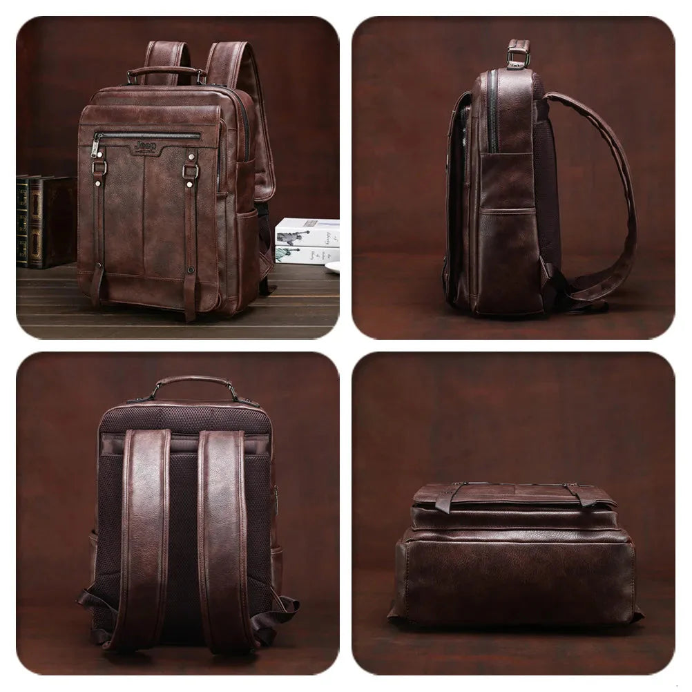 Premium Leather Backpack NomadTrail
