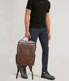 Premium Leather Backpack NomadTrail