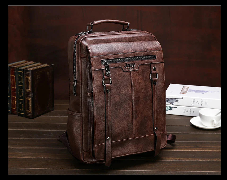 Premium Leather Backpack NomadTrail