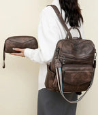 Premium Leather Women's Backpack with Gift Bag