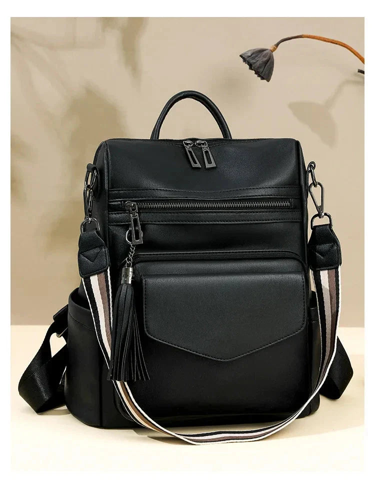 Premium Leather Women's Backpack with Gift Bag