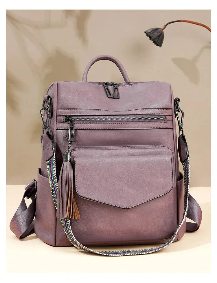 Premium Leather Women's Backpack with Gift Bag
