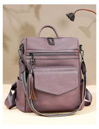 Premium Leather Women's Backpack with Gift Bag