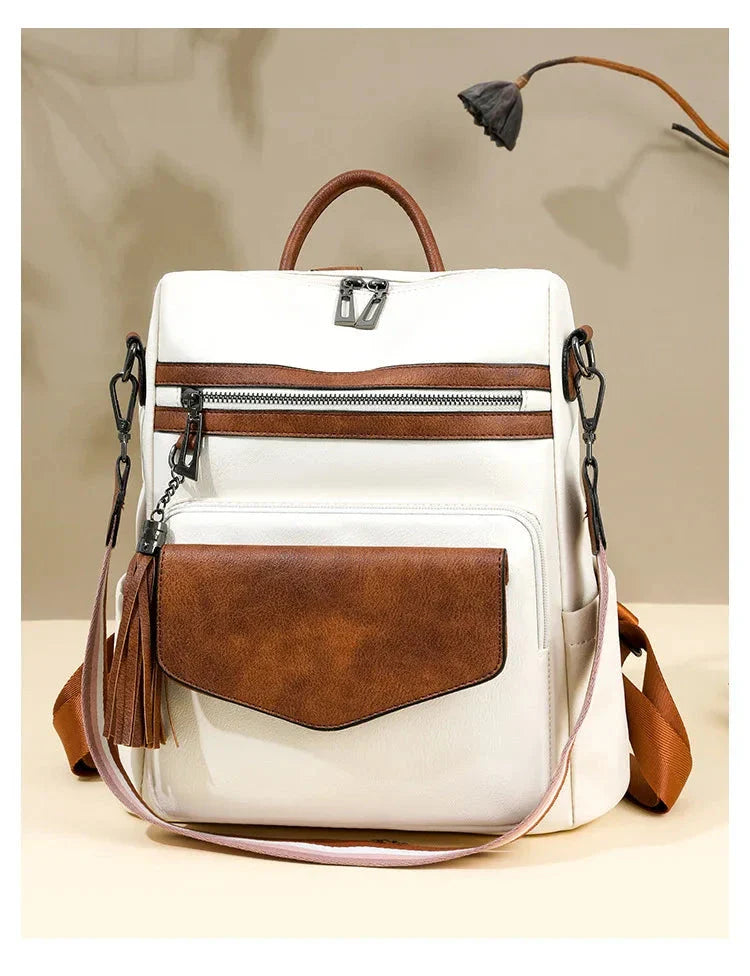 Premium Leather Women's Backpack with Gift Bag