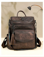 Premium Leather Women's Backpack with Gift Bag
