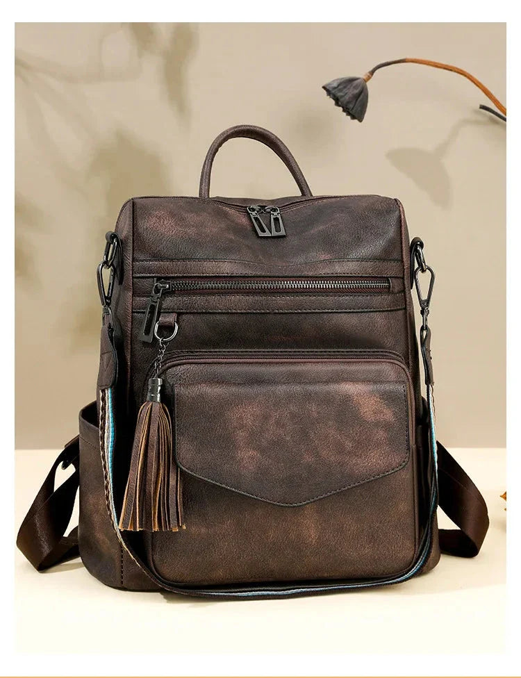Premium Leather Women's Backpack with Gift Bag