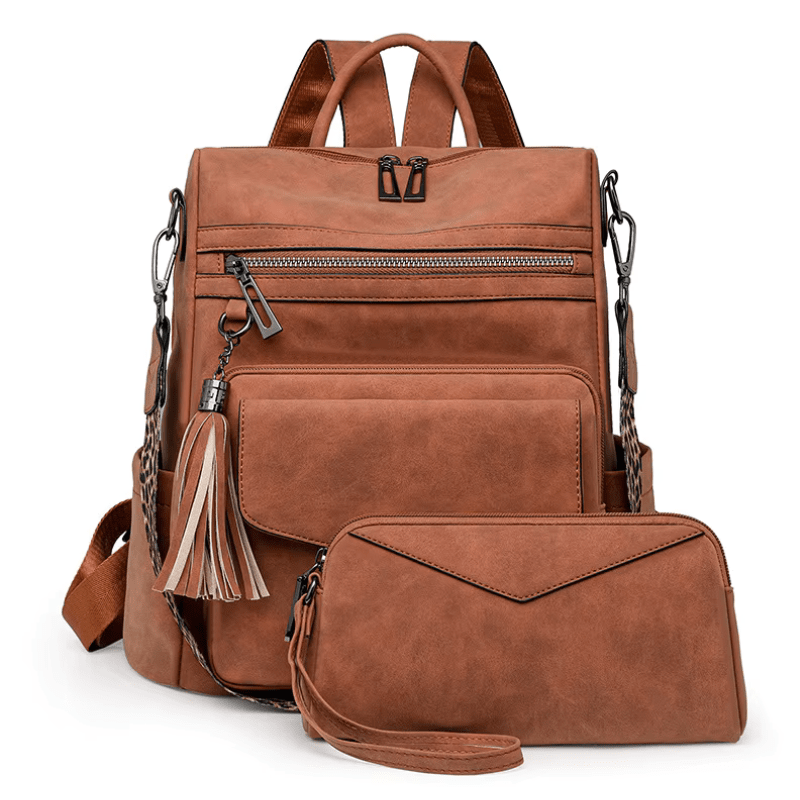 Premium Leather Women's Backpack with Gift Bag