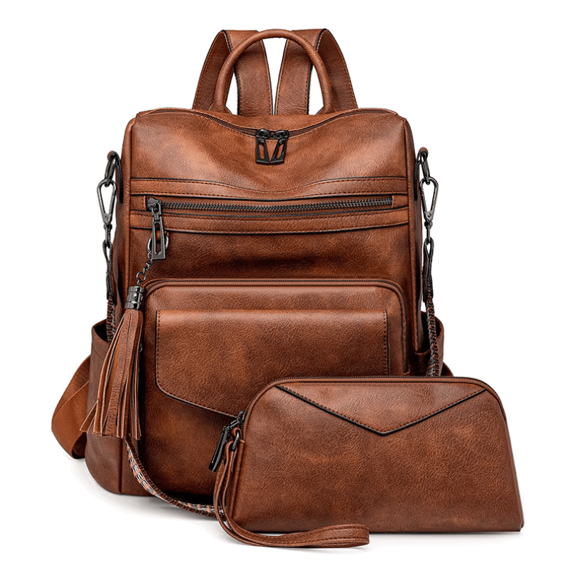 Premium Leather Women's Backpack with Gift Bag