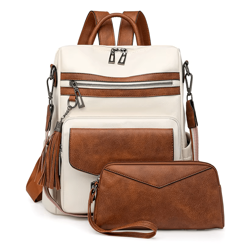 Premium Leather Women's Backpack with Gift Bag