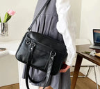 Preppy Style Shoulder Bag for Women in Leather