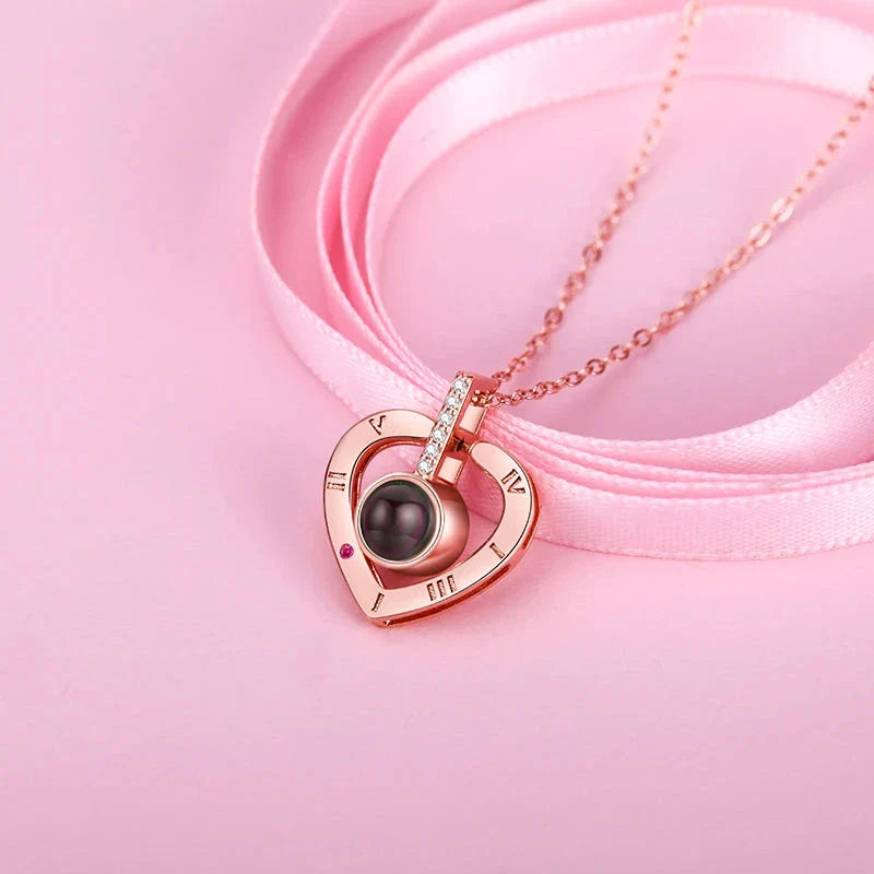 Rose of Love Heart Necklace