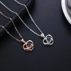 Rose of Love Heart Necklace