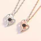 Rose of Love Heart Necklace