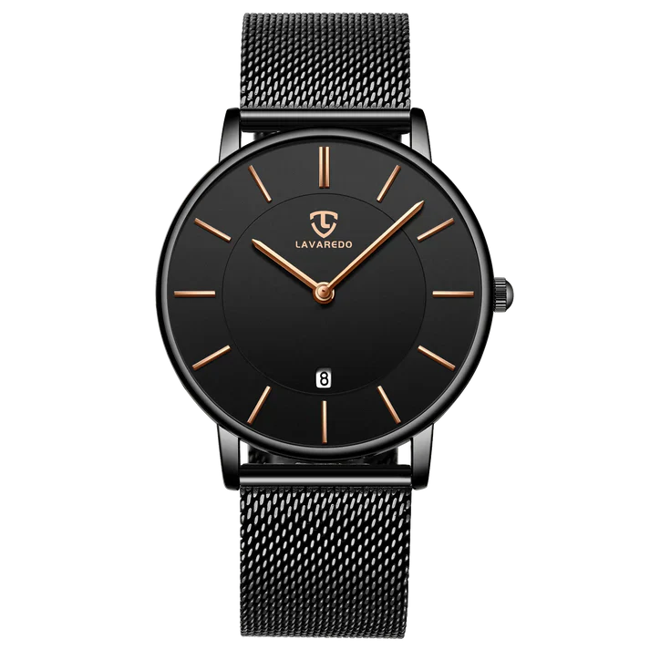 Refined Minimalist Men's Leather Wristwatch