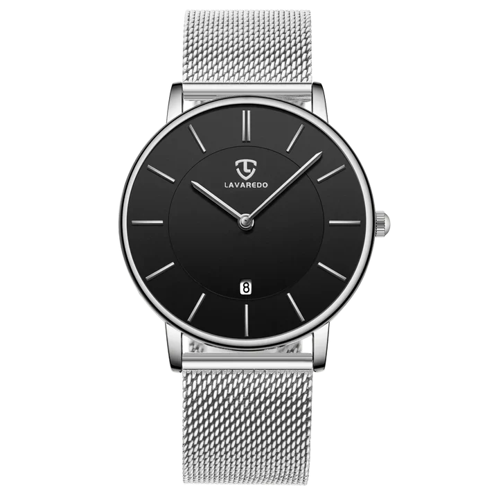 Refined Minimalist Men's Leather Wristwatch