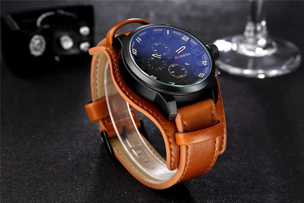 Sebastian Curren Leather Watch