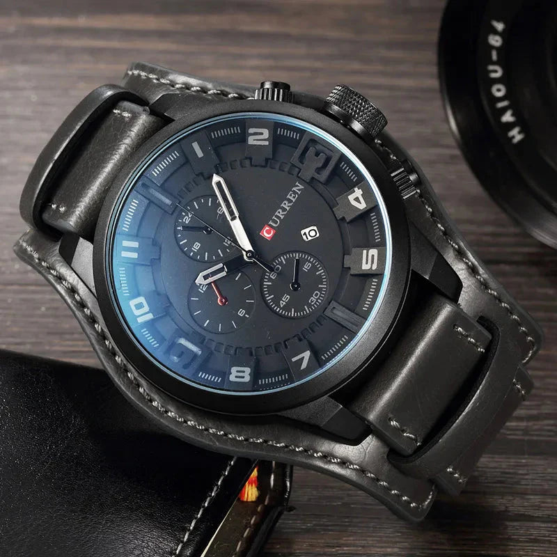 Sebastian Curren Leather Watch