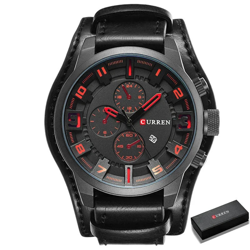 Sebastian Curren Leather Watch