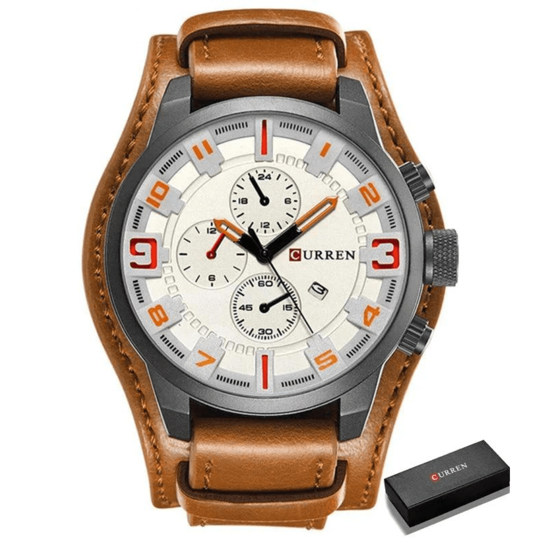 Sebastian Curren Leather Watch