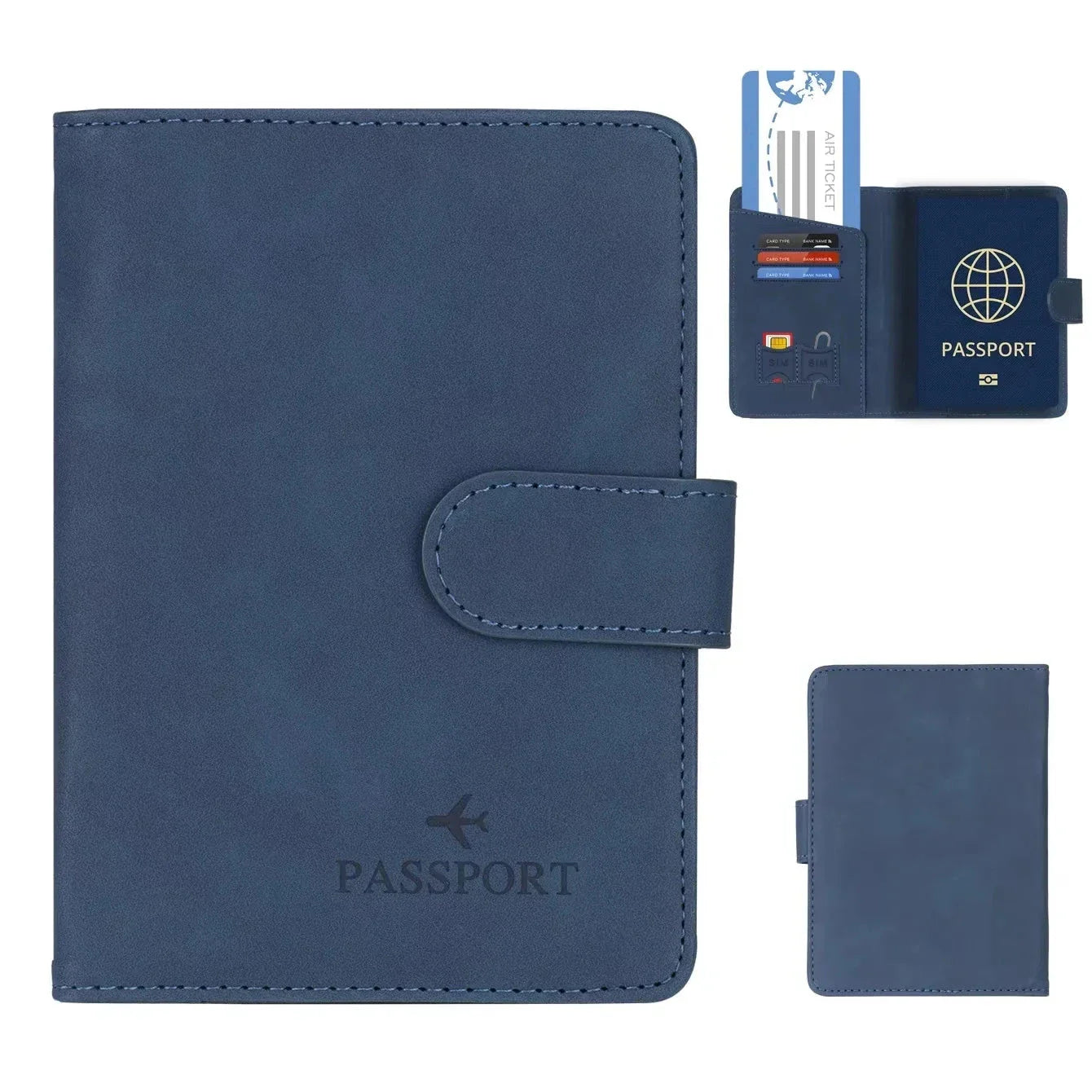 SkyVault Passport Holder in Leather – Elegant & Functional