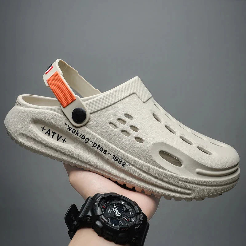 StepFlow Men's Breathable Slip-On Clogs