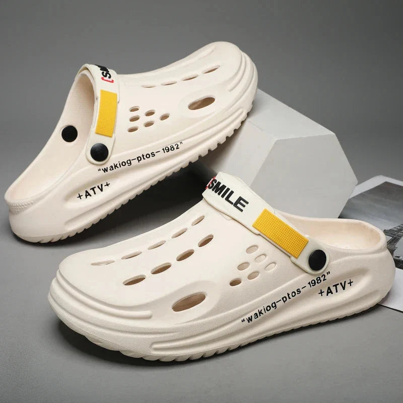 StepFlow Men's Breathable Slip-On Clogs