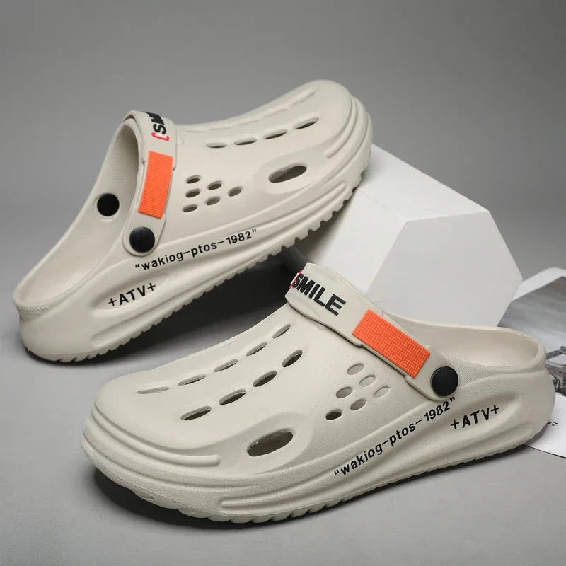 StepFlow Men's Breathable Slip-On Clogs