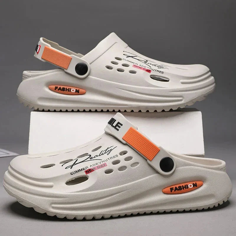 StepFlow Men's Breathable Slip-On Clogs