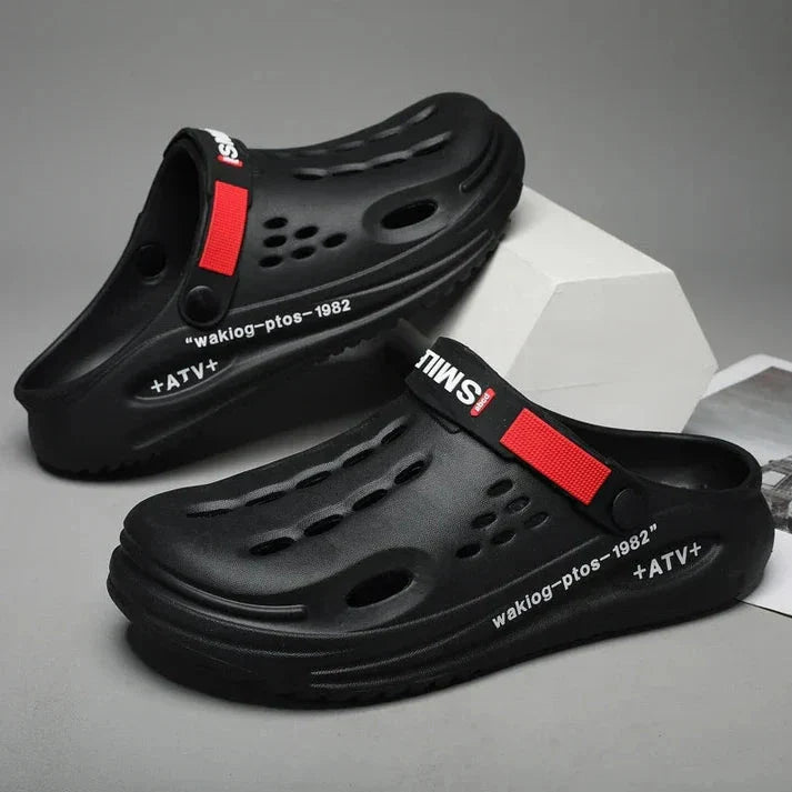 StepFlow Men's Breathable Slip-On Clogs