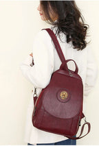 Versatta High-Quality Leather Women's Anti-Theft Backpack