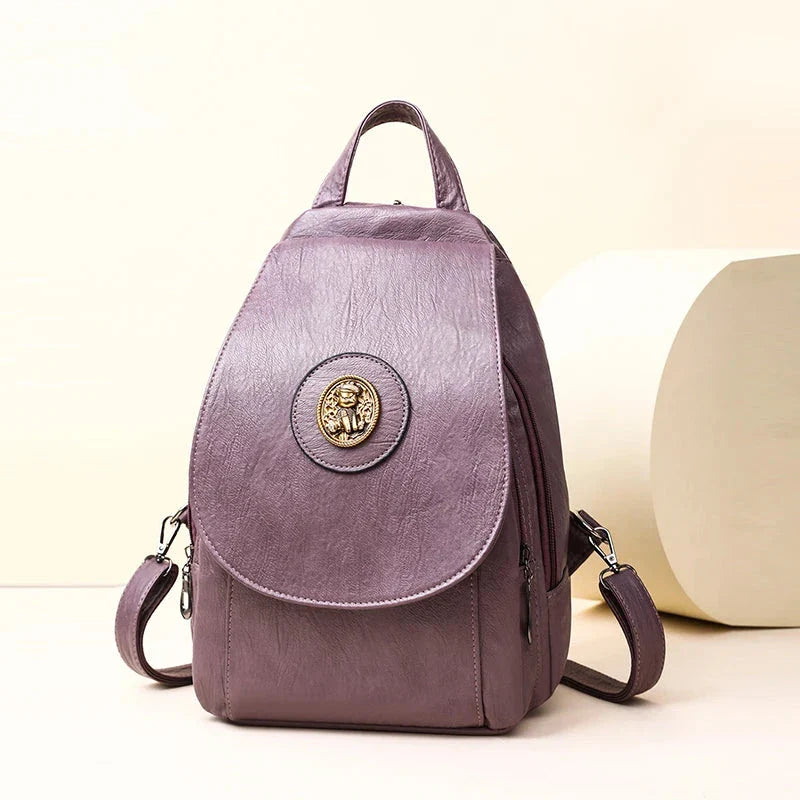 Versatta High-Quality Leather Women's Anti-Theft Backpack