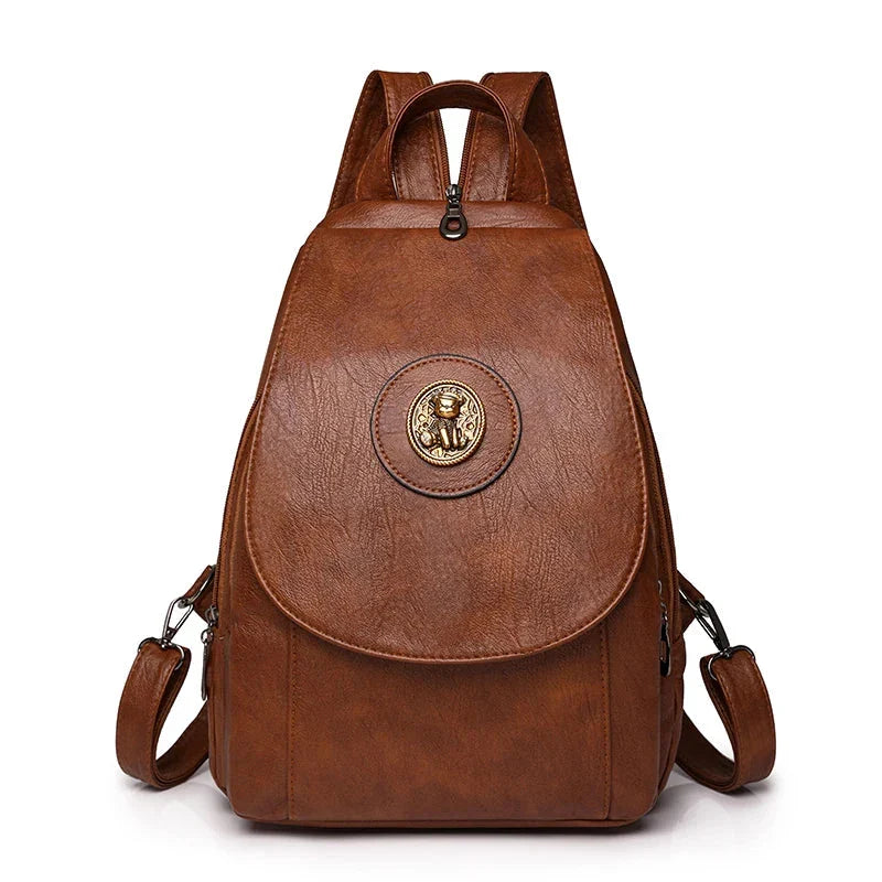 Versatta High-Quality Leather Women's Anti-Theft Backpack