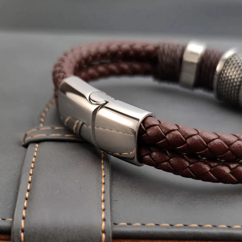 Viellezer Vintage Leather Men's Bracelet