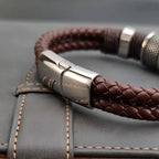 Viellezer Vintage Leather Men's Bracelet