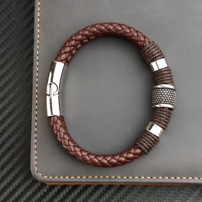 Viellezer Vintage Leather Men's Bracelet