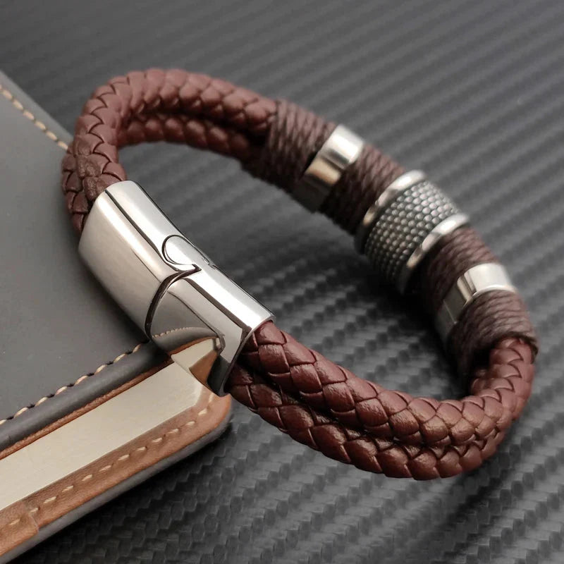 Viellezer Vintage Leather Men's Bracelet