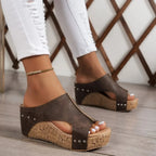 Vintage Charm Wedge Sandals